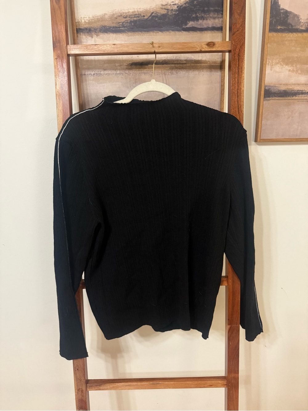 Halogen ribbed lightweight sweater